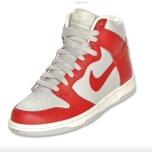 Nike Dunk High Red Grey White Size 8.5